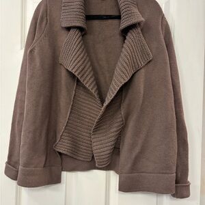 GAP Waterfall Collar Open Front Cardigan size L